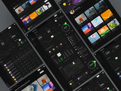 Core 2.0 – Dashboard Builder – Dark mode chart clean dark mode dashboard illustration minimal navigation sidebar ui ui design ux ux design web design widget