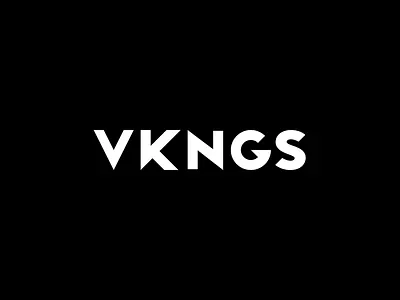 Custom wordmark with VKNGS letters branding clean logo minimal wordmark