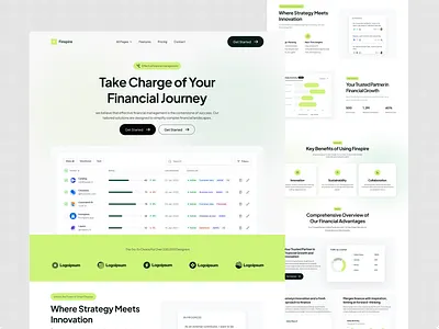 Financial Growth Website bankappdesign bankingexperience bankingui bankingwebdesign budgettracker cryptobanking financedashboard financetech financialadvisorui fintechbranding fintechux investmentappdesign loancalculatorui mobilebanking moneymanagementapp neobanking personalfinanceux savingsapp securepayments wealthgrowth