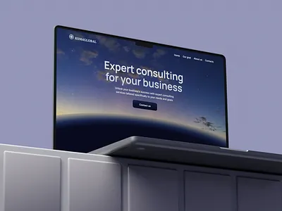 Landing page for business consulting b2b business consulting dark ui hero hero section landing page sky web website