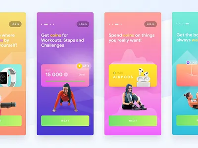 FitRush: Workouts & Meal Plan - Onboarding app fitness ios ui ux