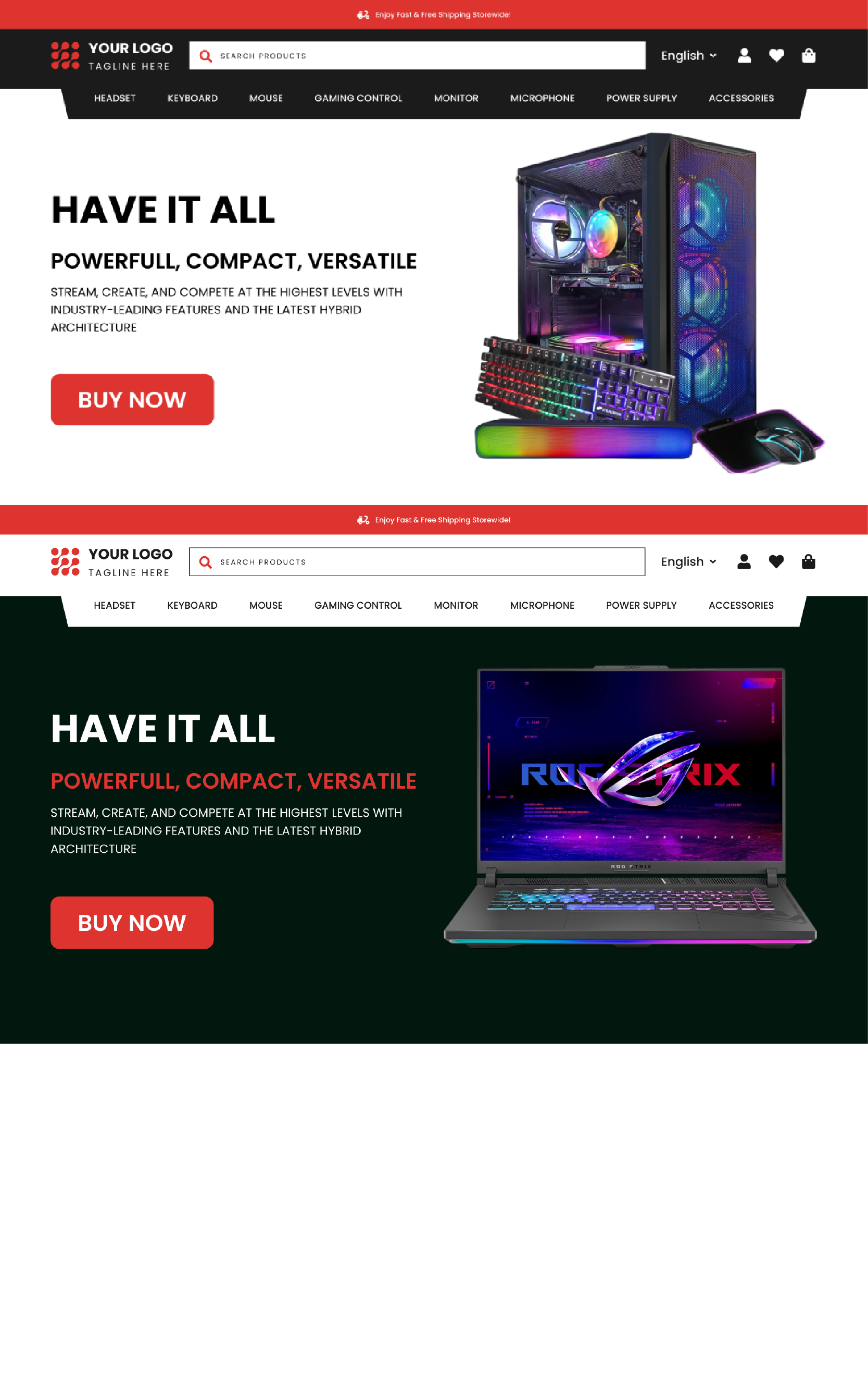 Gaming & Computer Website Design in Figma computer website computer website design figma tech website ui website website design