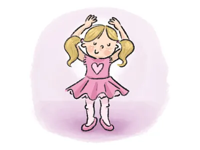 Little Girl Ballerina Illustration childrens book illustration
