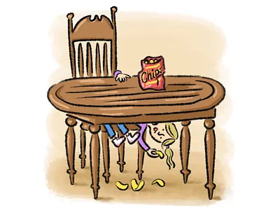 Eating Chips Illustration childrens book illustration
