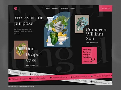 Design Agency webpage - Neubrutalism style design figma ui ux