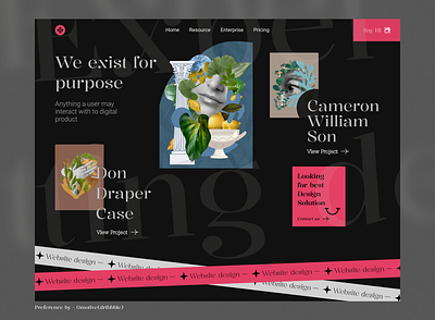 Design Agency webpage - Neubrutalism style design figma ui ux