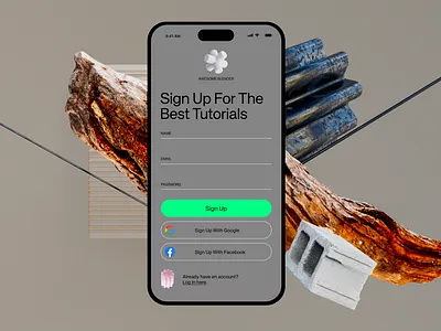Daily UI 1/100 #DailyUI 3d design ui ux