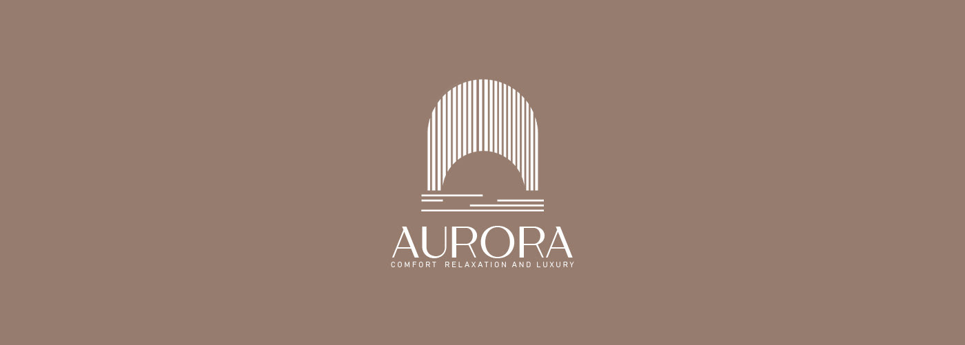 Example of Aurora Hotel Logo Branding 