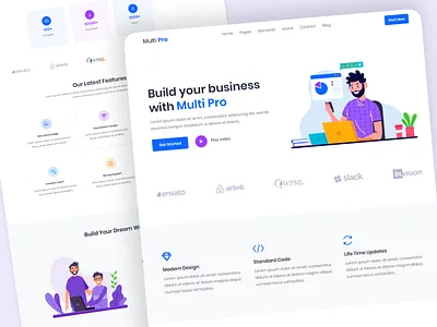 Multi-Purpose Agency Theme agency branding business design illustration landing page multi purpose service ui user experience user interface ux web design