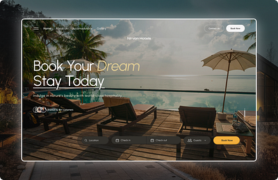 Hotel Booking Landing Page design ui