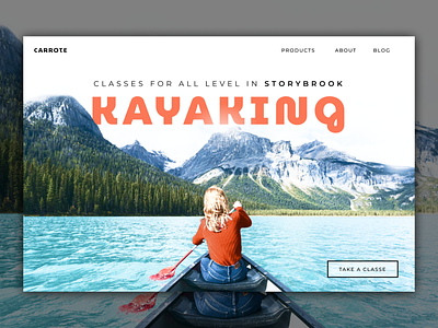Kayaking Club website branding nature sport ui ux