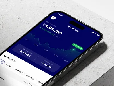 BharatFD Product Design - Fintech app brand branding dark mode design fintech gradient graph huncho investment logo product product design