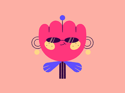 Funny Flower animation blog illustration branding character character design cheeky doodle flat illustration flower fun illustration kiss marketing illustration procreate product illustration weirdos whimsical