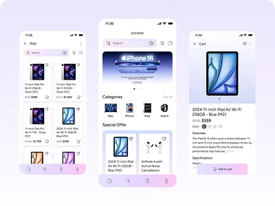 Gadget e-commerce UI Design Exploration apple design e commerce gadget minimalist sleek ui uiux