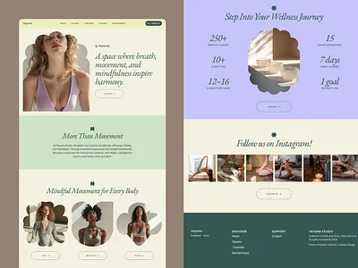 Vayuna – A Minimalist & Peaceful Wellness Website airy calm colorful framer harmony meditation minimal minimalist serene studio ui vayuna web design wellness yoga