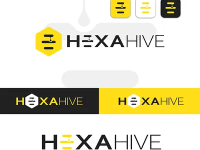 Hive Logo Design abstract branding exceptional logo fruit logo hexa logo hexagon hive logo hexagon logo hexagon shape hexahive hive hive logo honey logo lettering logo logo design minimal minimalist logo shape logo yellow