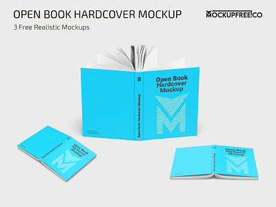 Free Open Book Hardcover Mockup book books cover free freebie hardcover mockup mockups open photoshop psd template templates