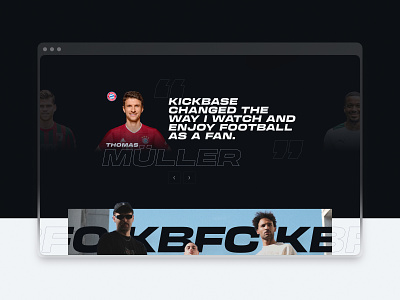 Kickbase Website Statements Module app brand design digital dynamic energy fantasy football germany kickbase launch manager munich soccer sports startup studio web