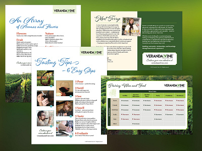 Wine Tasting Handouts design event graphic design