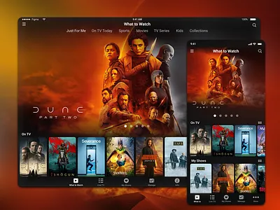 TiVo iOS app android app design system dune dune 2 figma ios ipad iphone ui ux