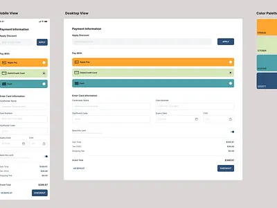 Payment Information Screen (mobile and desktop) desktop mobile payment ui ui design