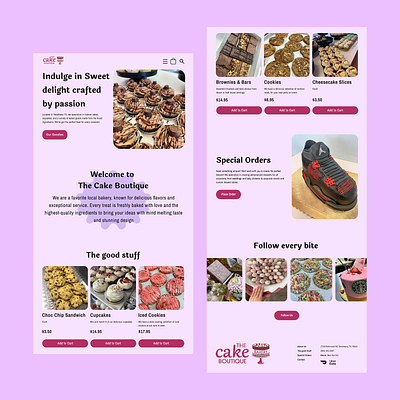 Bakery Website bakery ui ui design uiux webdesign