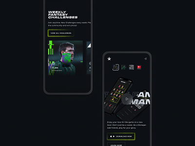 Kickbase Website Mobile Screens app brand design digital dynamic energy fantasy football germany kickbase launch manager munich soccer sports startup studio web
