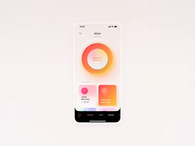 Sensa App Home Screen app bathroom brand design digital future germany home knob lights modern munich music skeumorphism smart studio web