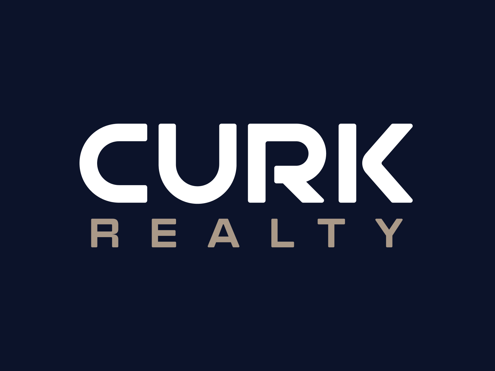 Curk Realty - Logo Design brand branding curk custom exploration figma gold logo mark minimal mockup realtor realty star type wordmark