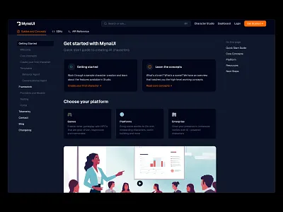 AI Docs 🤖 design docs documentation list minimal nav saas ui web design