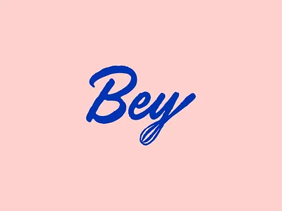 Bey bakery branding logo whisk wordmark