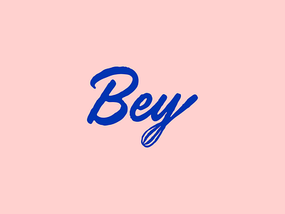 Bey bakery branding logo whisk wordmark