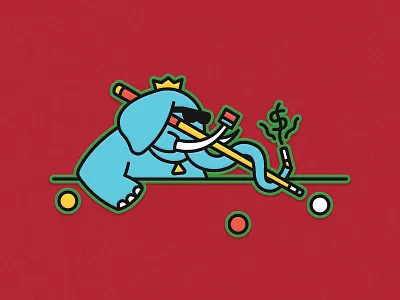 big cig energy baller balls billiards boss chalk cigarette control cool crown cue elephant gold king money necklace pool shoot smoke sunglasses table