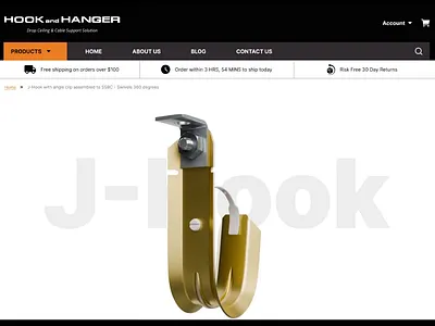 Hook and Hanger Product Page animation landing page product page product video ui uidesign