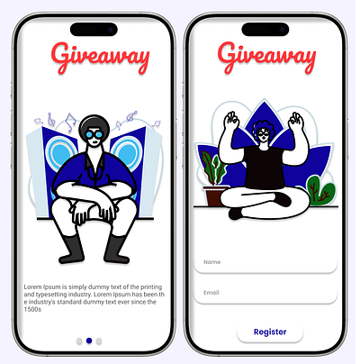 Giveaway screen DailyUI branding dailyui design graphic design illustration ui ux