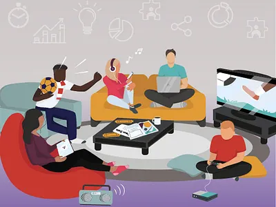 Adverity marketing agency Catalogue cover 2d advertising catalogue cover flat style illustration marketing vector vector art vector illustration