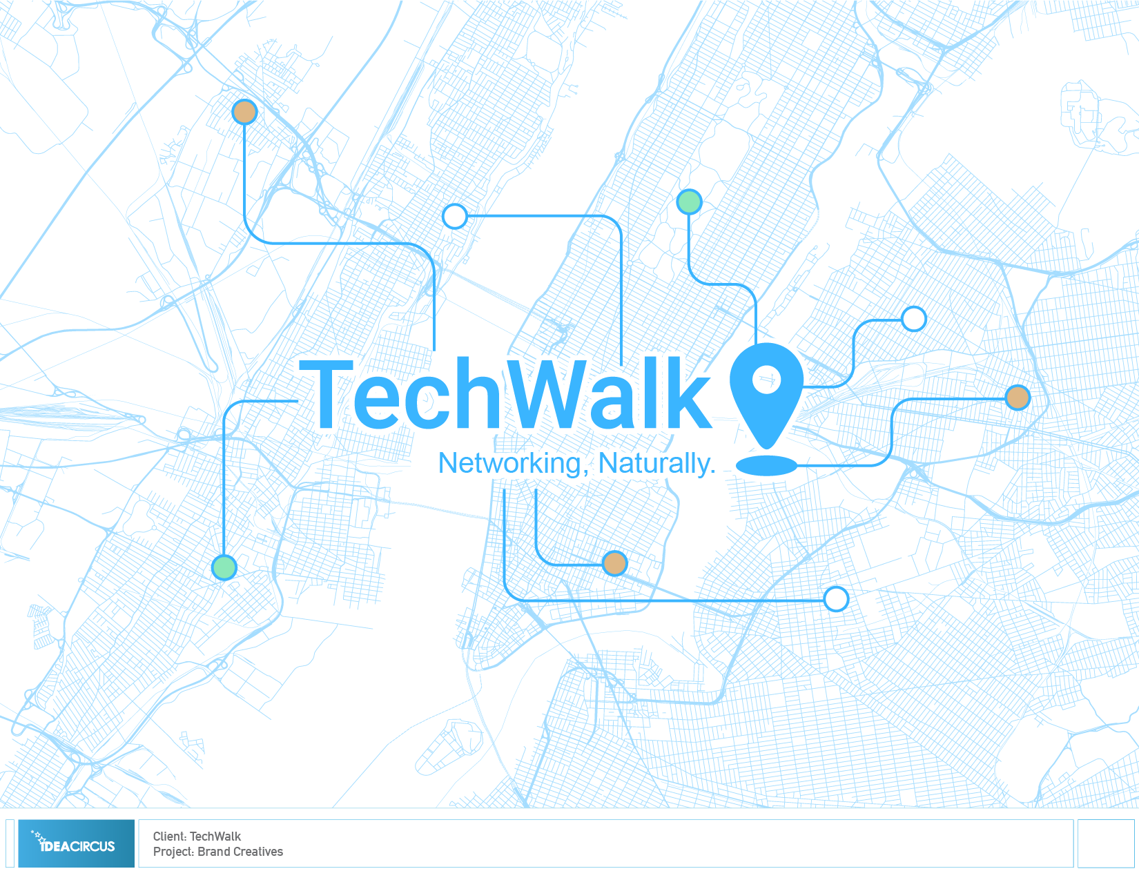 TechWalk: Brand & Social Project art direction branding graphic design social