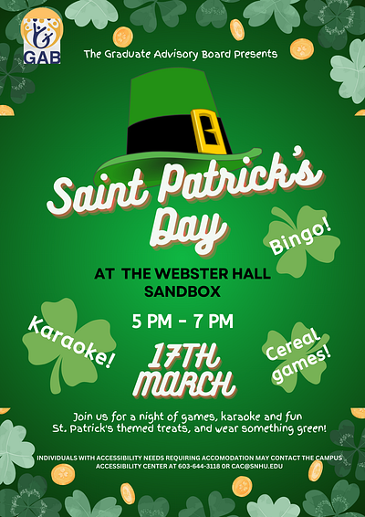 St. Patrick's Day poster graphic design