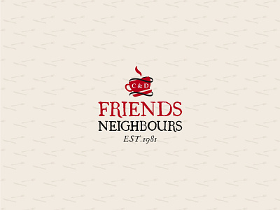 Branding: Friends & Neighbours 7design branding graphic design identity illustration logo menu red restaurant web ui