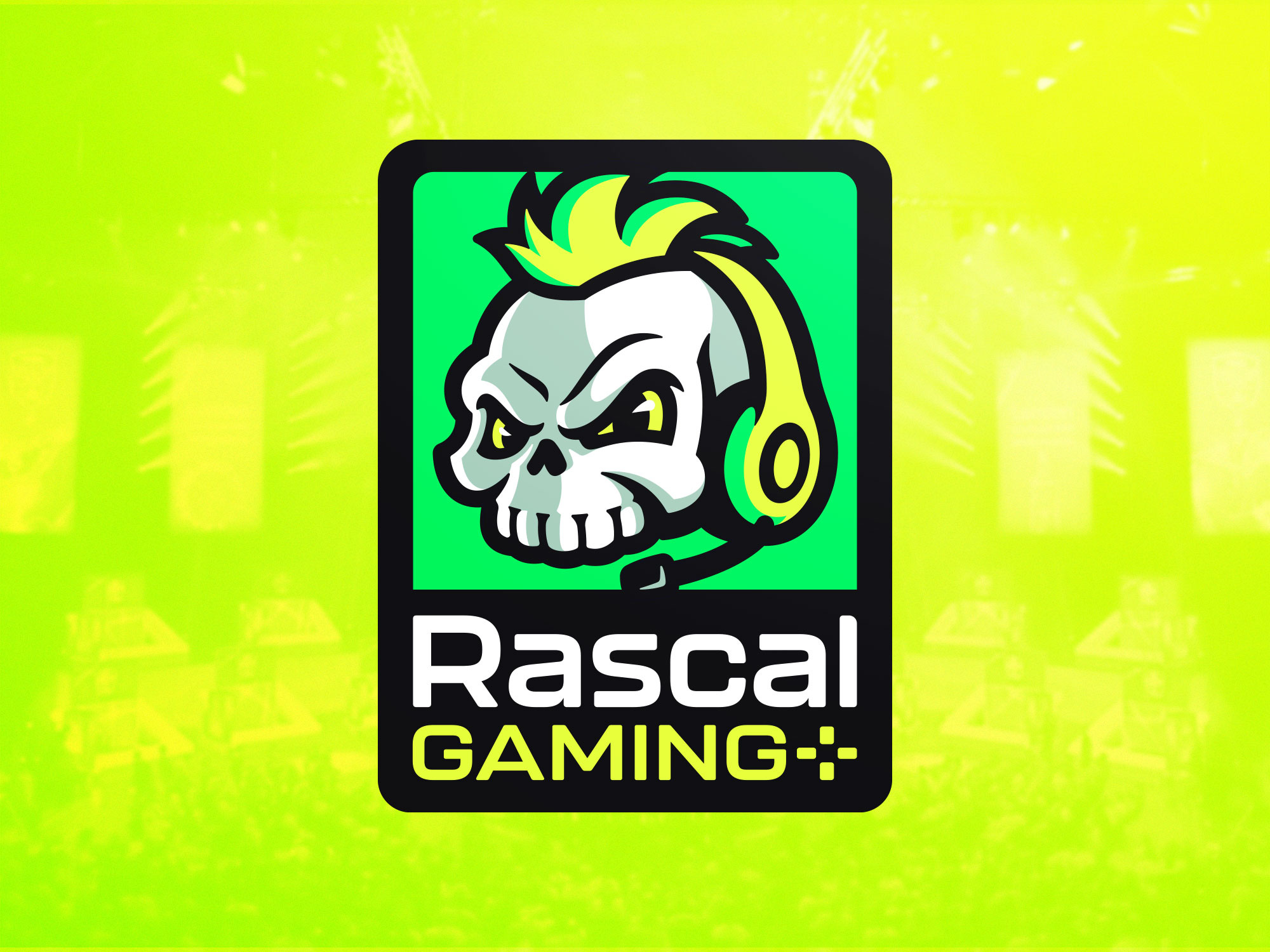 Skull Gaming Logo | Punk Skull Cartoon Design cartoon esports gamer gaming green illustration lime logo design logo mark logotype mascot mascot logo mohawk punk skull streamer twitch
