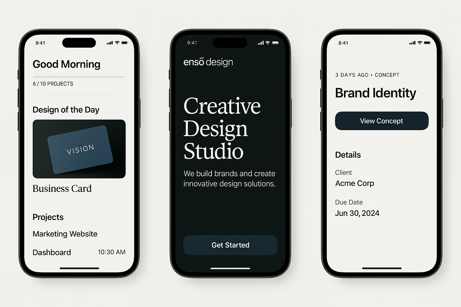 Ensō design - Creative Design Studio by Syed app branding graphic design illustration ui ux