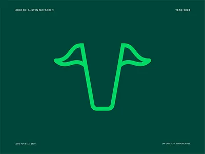 🏌️ Double Flag Mark brand design brand identity brand identity design branding bull design golf graphic design illustration logo logo design logo designer