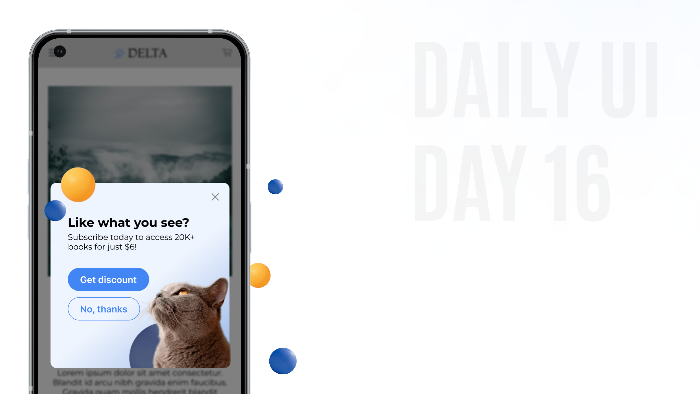 Pop up overlay 016 app branding dailyui day16 design graphic design popup ui