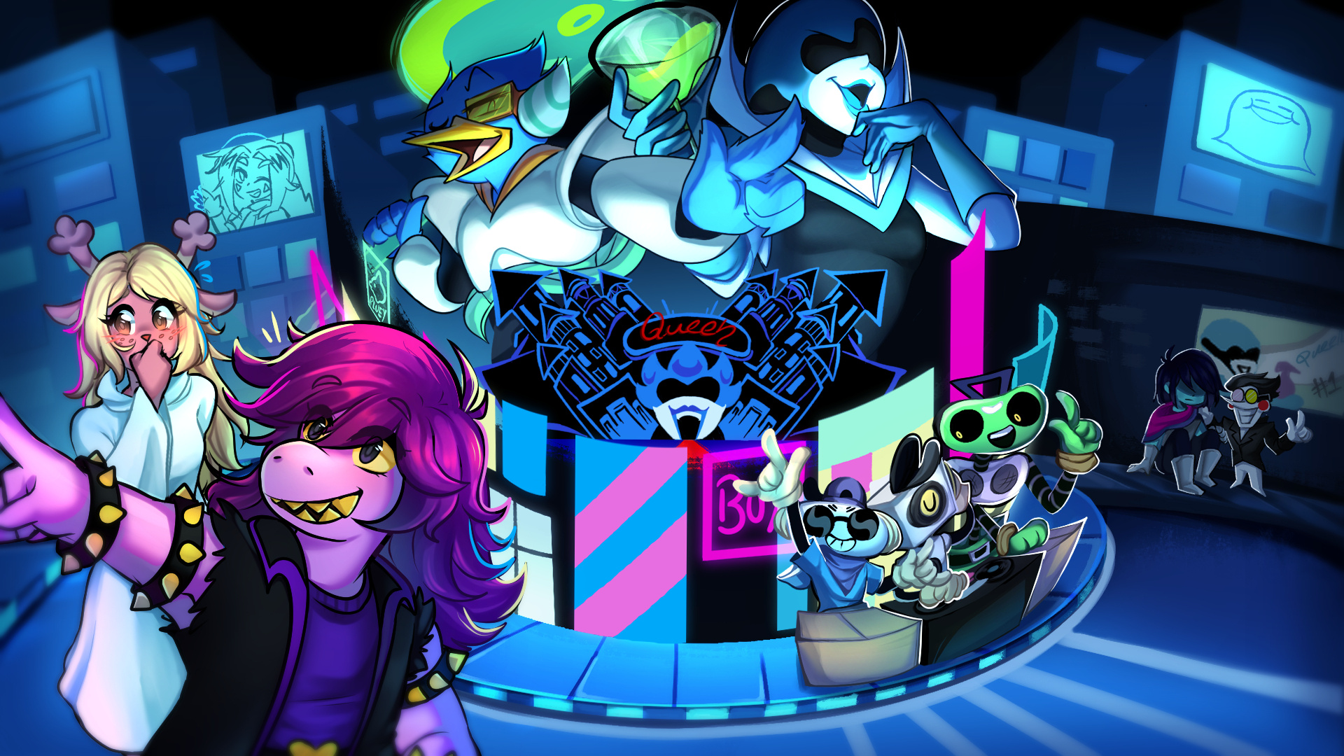 Miniatura Deltarune Chapter 2, para: Invokah arte comision design dibujo fanart graphic design illustration ilustracion miniatura ui