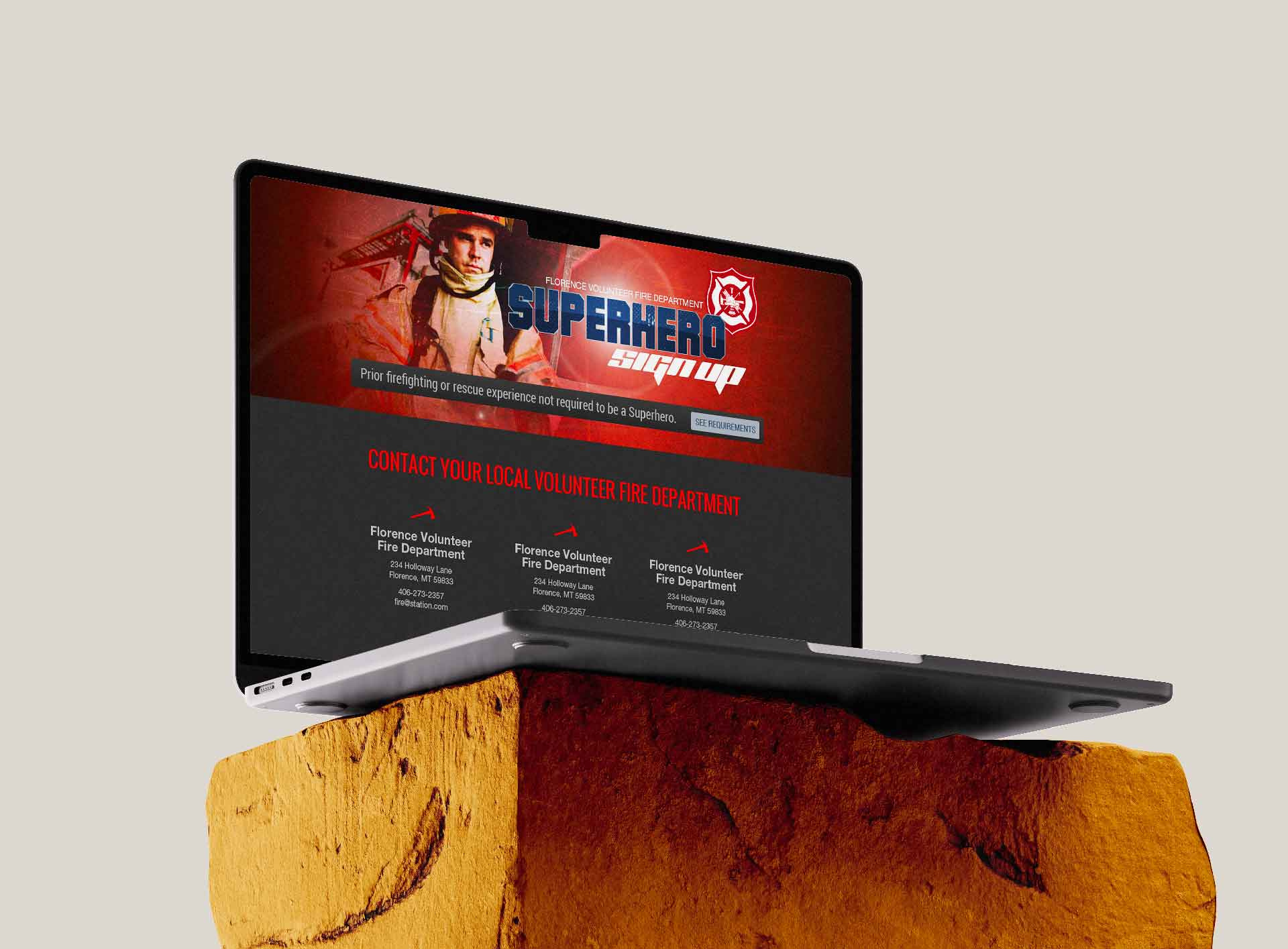 Florence Fire Department PSA Website Design branding design graphic design ui ux web design web development website
