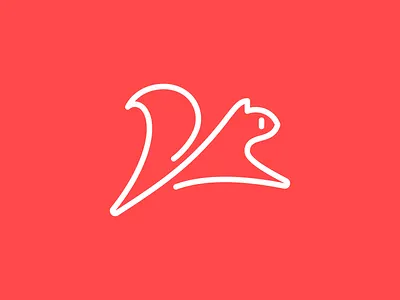 Squirrel mark animals branding design eco geometry icon illustration line logo mark minimalism pet squirrel vector