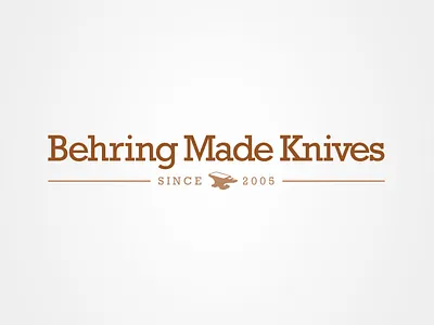 Behring Made Knives Logo Design anvil branding design graphic design knife knives logo logo design vector