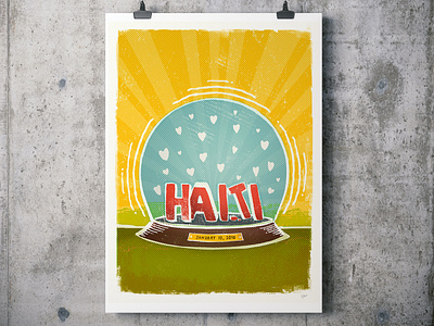 Haiti Poster Project design illustration earthquake falling hearts falling love fundraising haiti hearts hearts shower hope illustration love love rain down new day poster design poster illustration raining hearts shaken sketch snowglobe stronger together