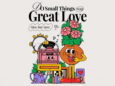 Great Love branding cartoon character illustration cute illustration design graphic design illustration mascot design mascot illustration poster design poster illustration retro mascot vintage cartoon vintage mascot