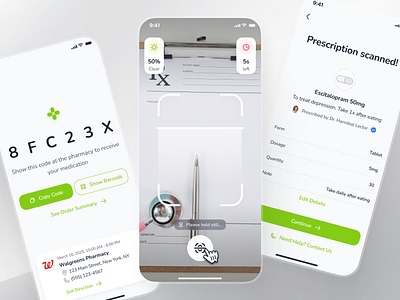 osler v2: AI Virtual Health App - Smart Prescription Scan UIUX ai telehealth app clean digital health ui drug prescription e prescription app epharmacy app green medication prescription minimal modern pharmacy app prescription app prescription ui scan medication smart health app soft telehealth ui kit telemedicine ui kit virtual health app virtual healthcare app